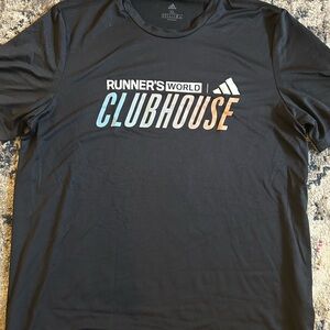 Adidas Men's Black Runners World Clubhouse Tee